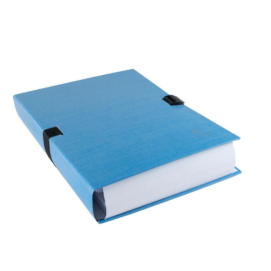 Exacompta Faldone N'Clip con patella e dorso estensibile fino a 13cm carta telata - 24x32cm - x 10  