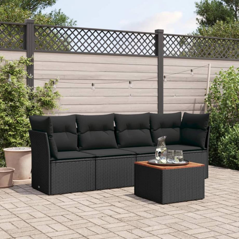 VidaXL set divano da giardino Polirattan  