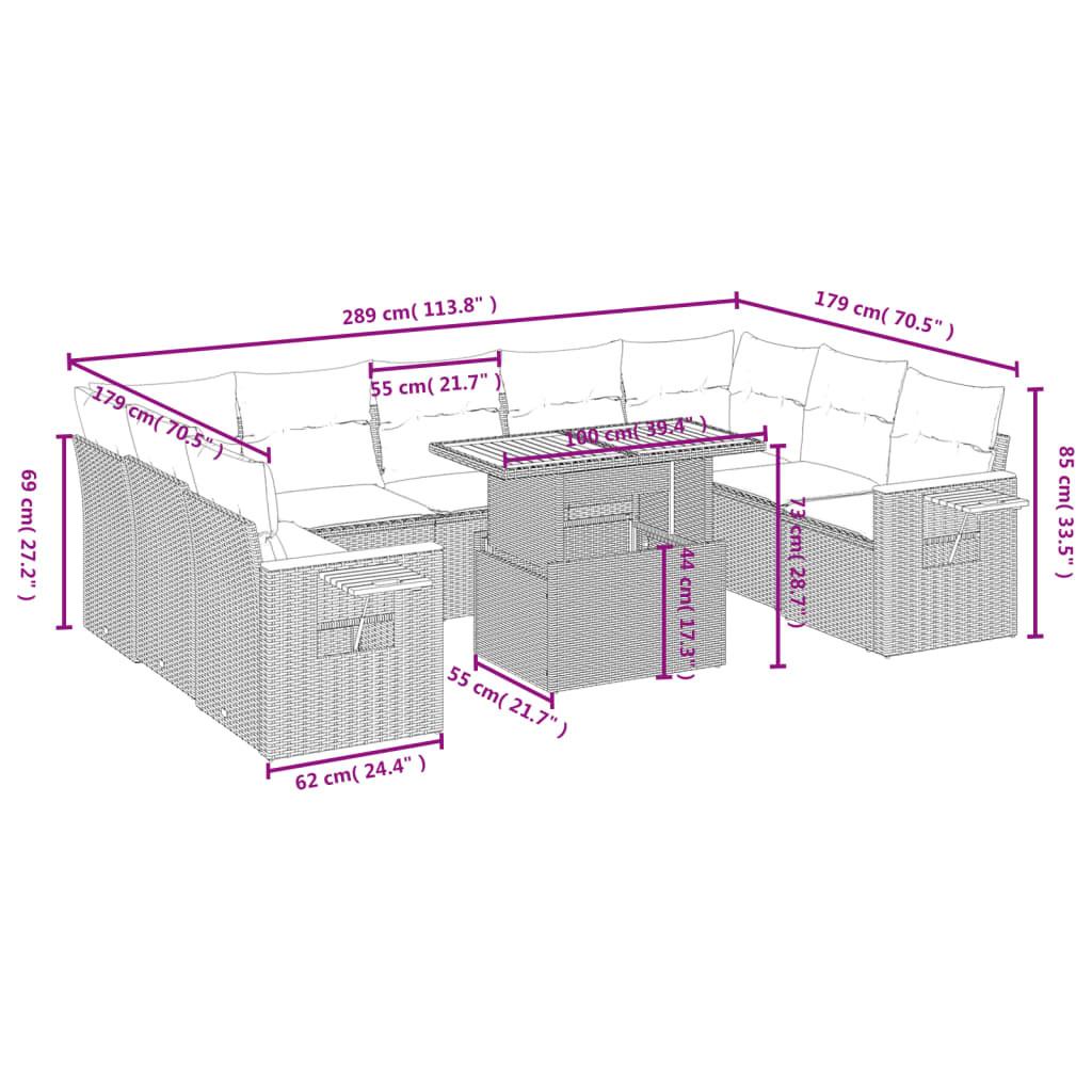 VidaXL Garten sofagarnitur poly-rattan  