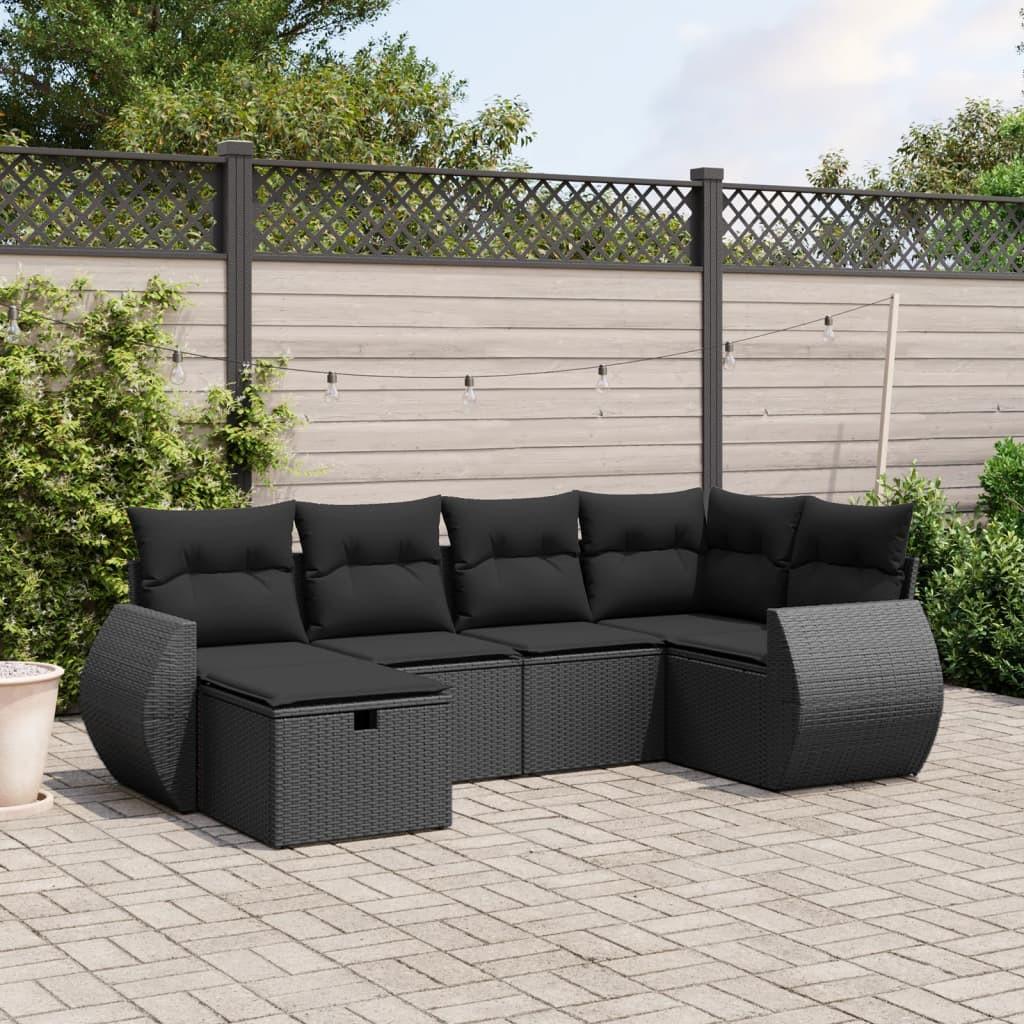 VidaXL set divano da giardino Polirattan  