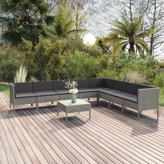 VidaXL Salon de jardin rotin synthétique  