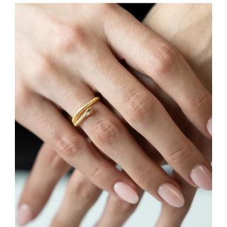 PHANTASYA  Snake Ring 2152 Plaqué or 