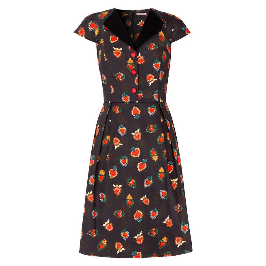 Joe Browns Robe en Satin de Coton à Motif Cœur  