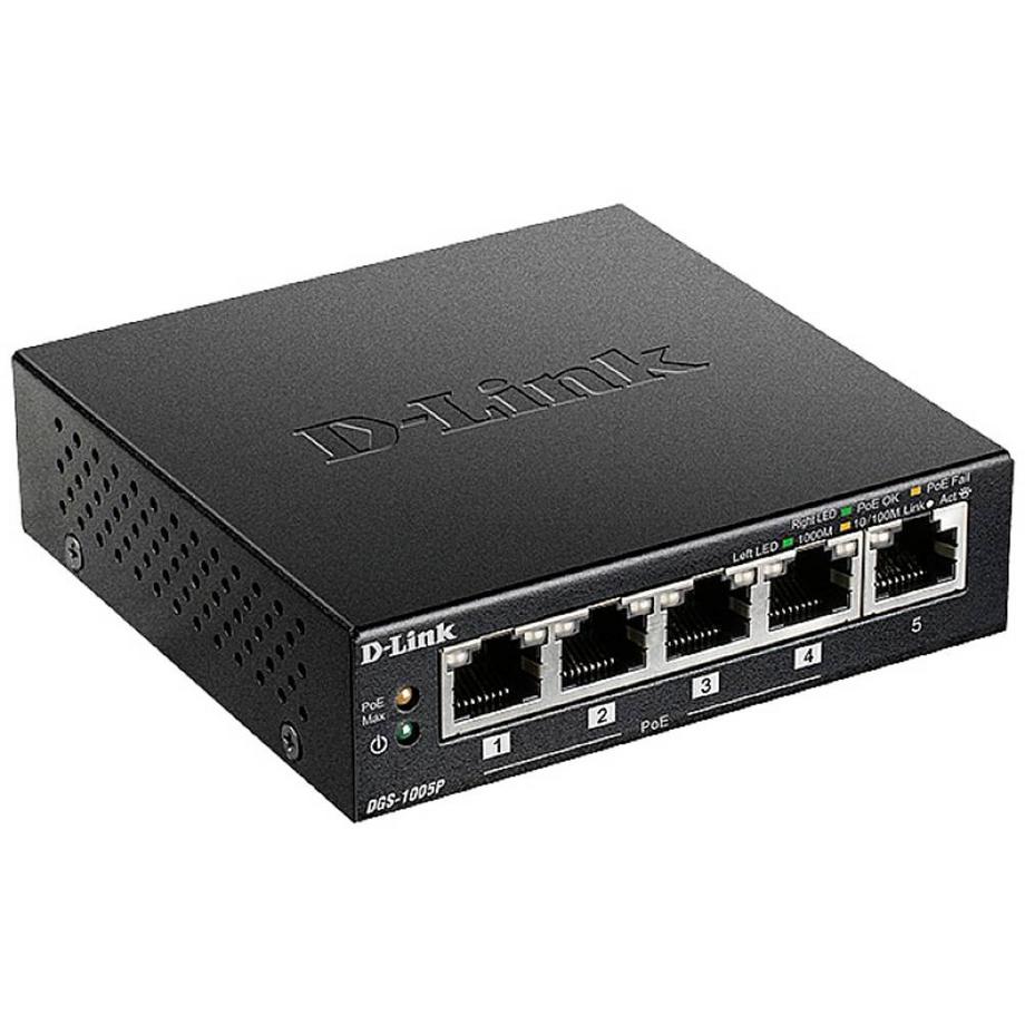 D-Link  5-Port Desktop Gigabit PoE+ Switch 