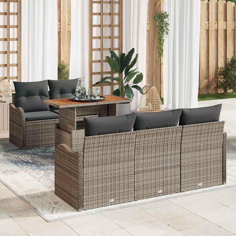 VidaXL Garten-sofa-set poly-rattan  