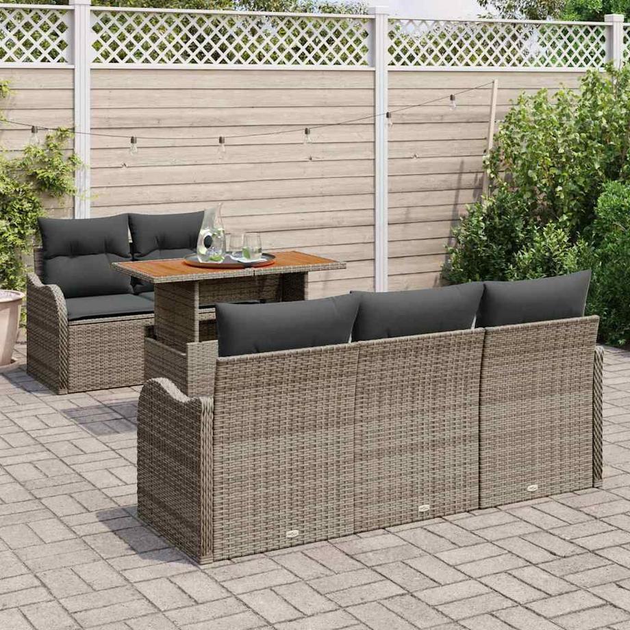 VidaXL Garten-sofa-set poly-rattan  