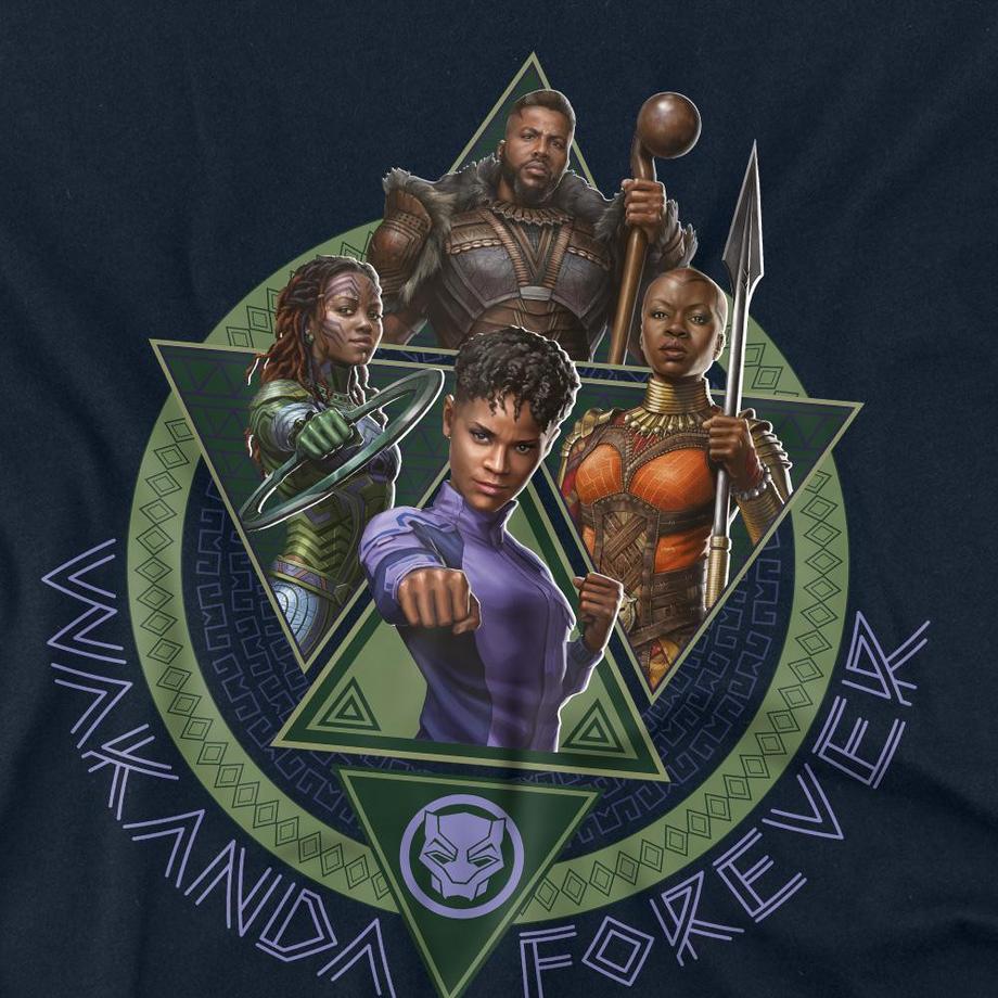 Black Panther Wakanda Forever Grafik Langarm T-Shirt  