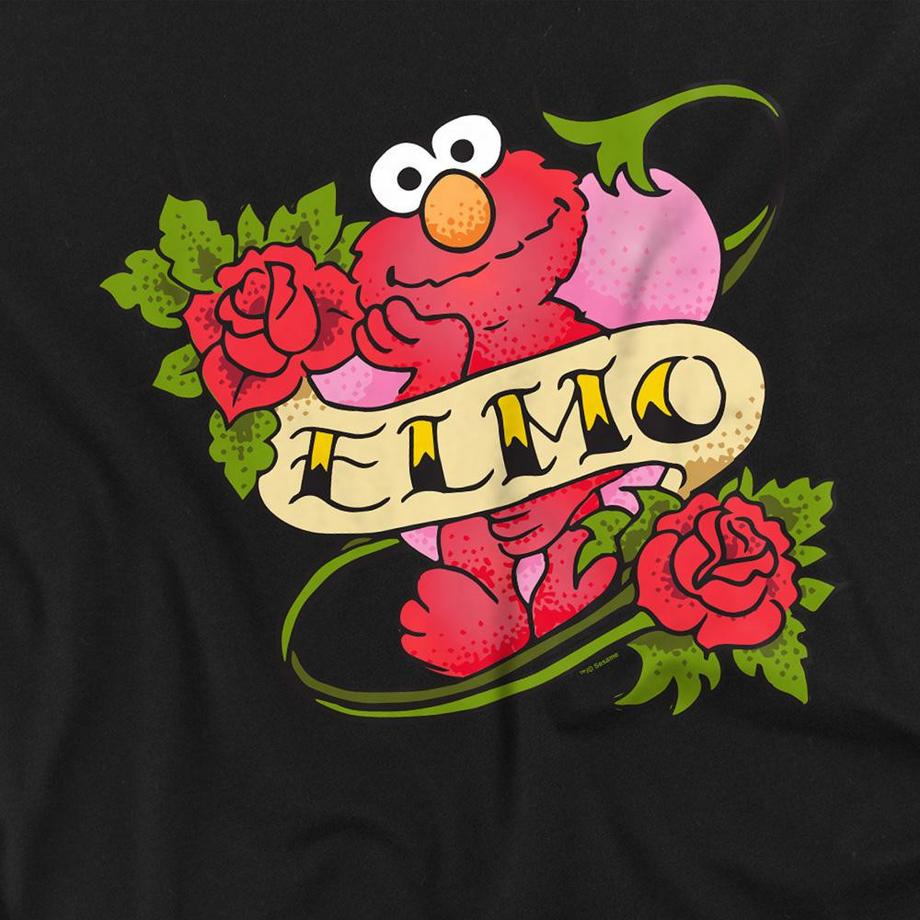 Sesame Street  Maglietta Elmo Tatuaggio 