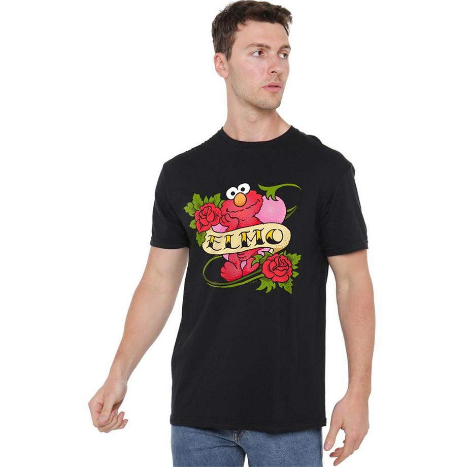 Sesame Street  Maglietta Elmo Tatuaggio 