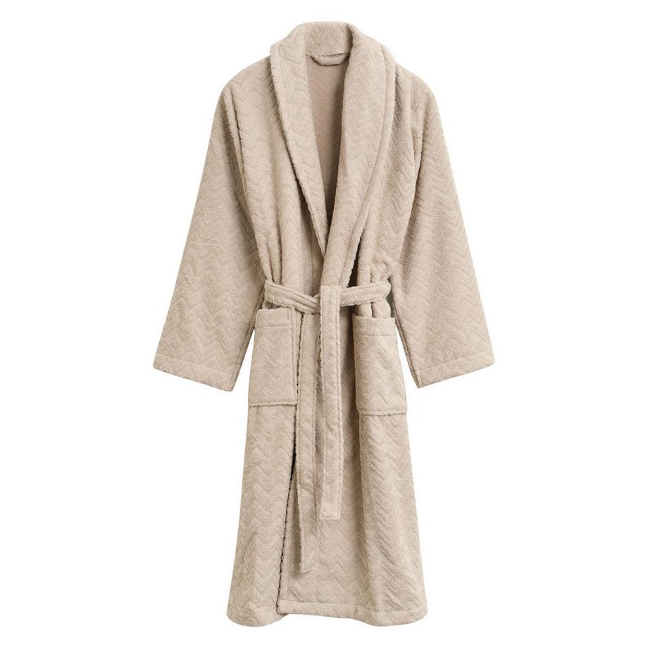 Peignoir de bain  Pack de 1 Confortable à porter-JACQUARD HERRINGBONE ROBE