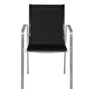 mutoni Sedia da giardino Sofia acciaio inox nero  