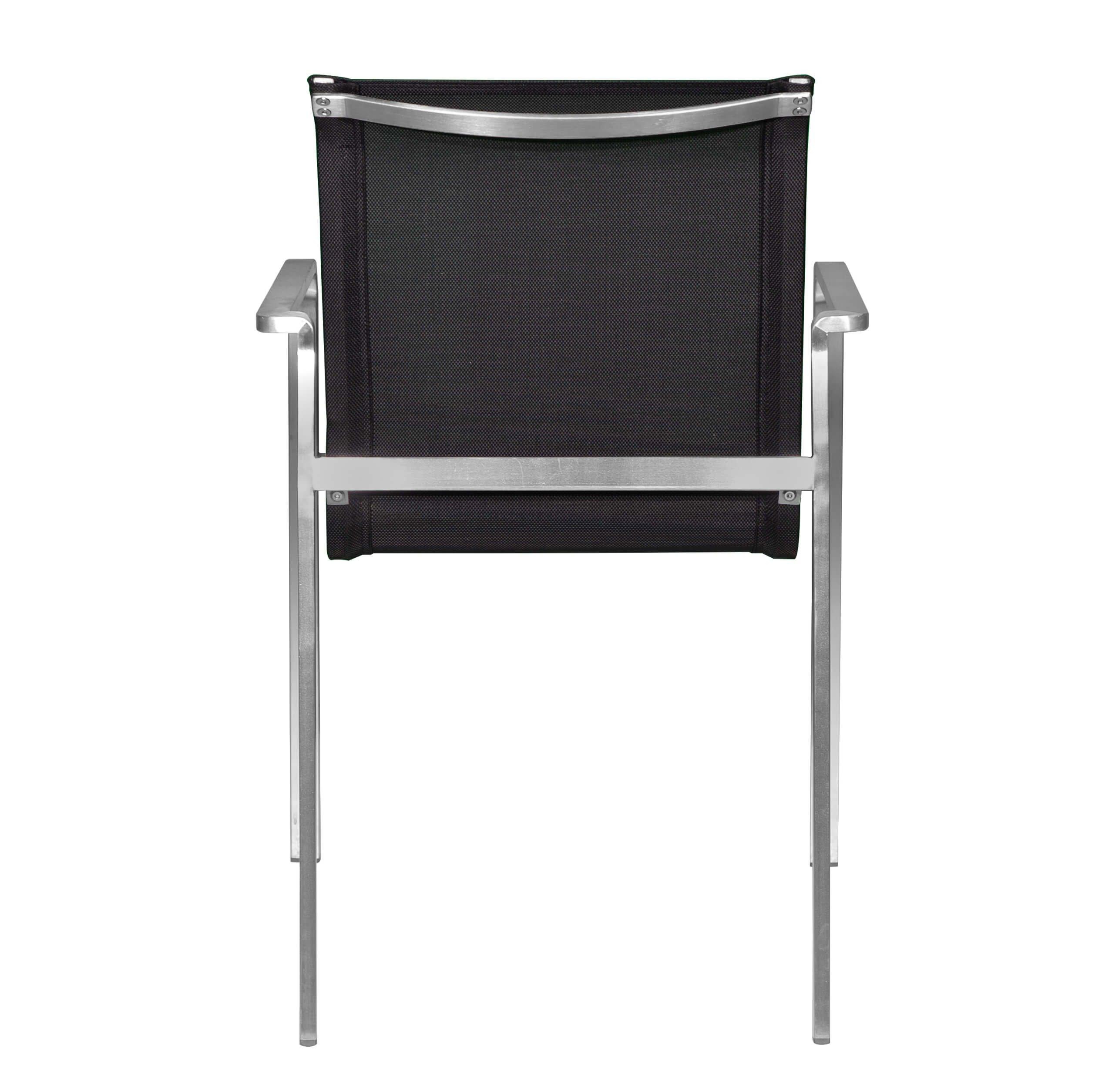 mutoni Sedia da giardino Sofia acciaio inox nero  