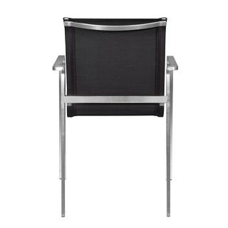 mutoni Sedia da giardino Sofia acciaio inox nero  