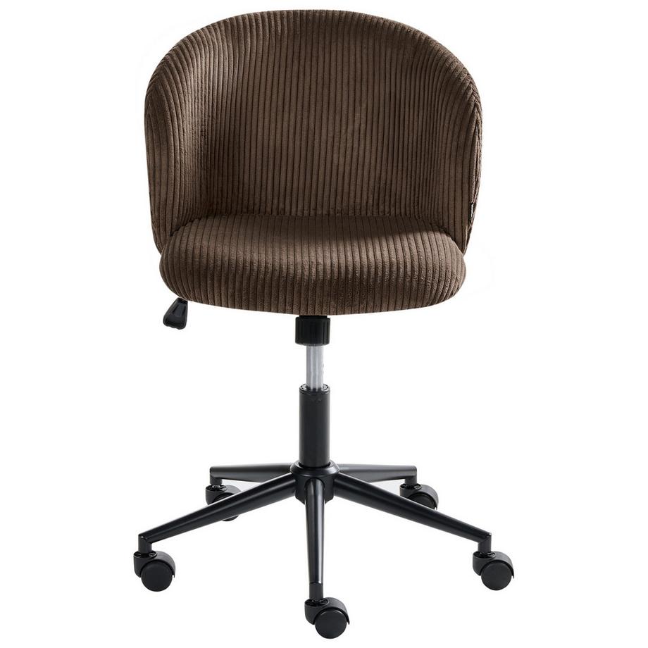 Beliani Chaise de bureau en Velours côtelé Moderne MILES  