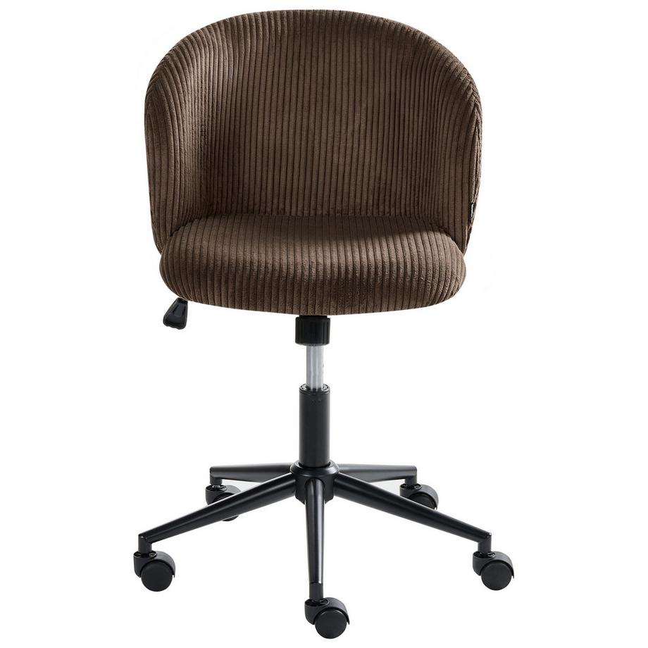 Beliani Chaise de bureau en Velours côtelé Moderne MILES  