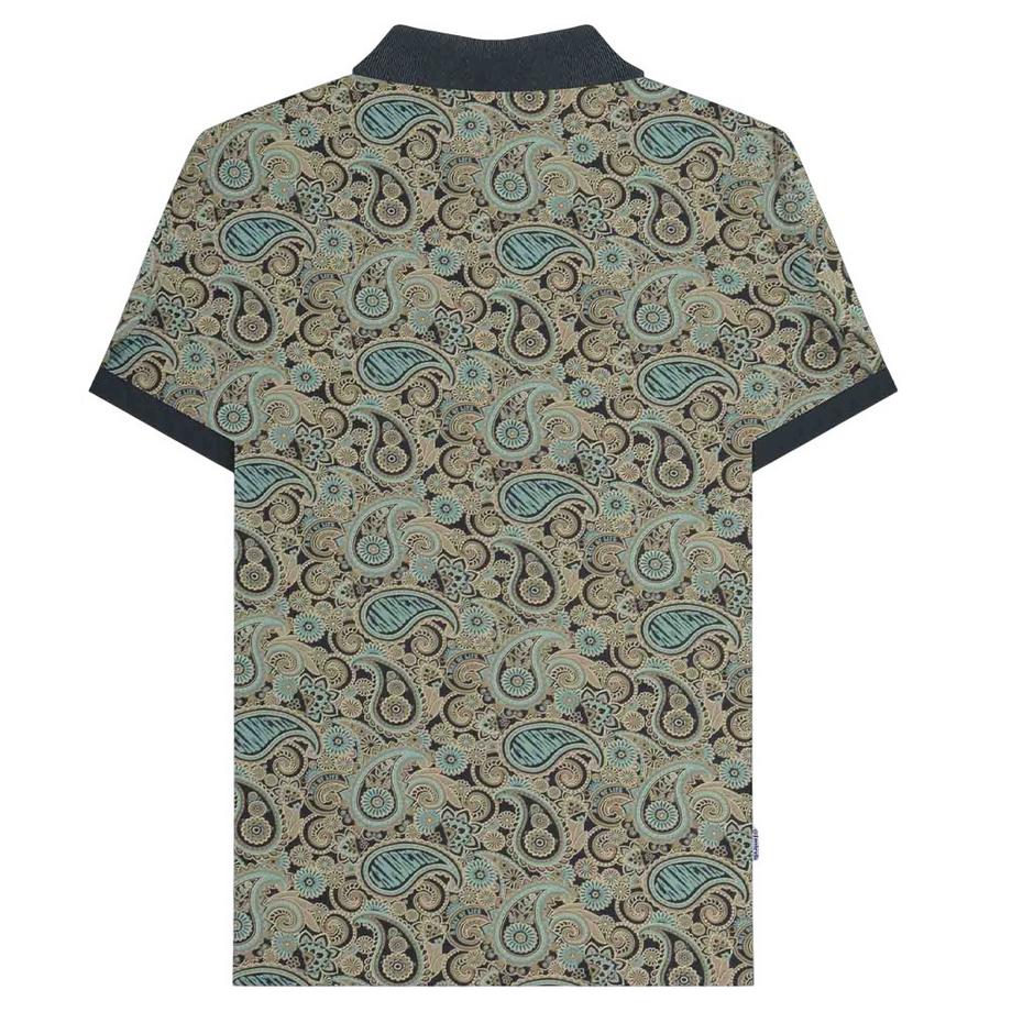 Lambretta  Ss25 Maglietta Polo Paisley Con Marchio 