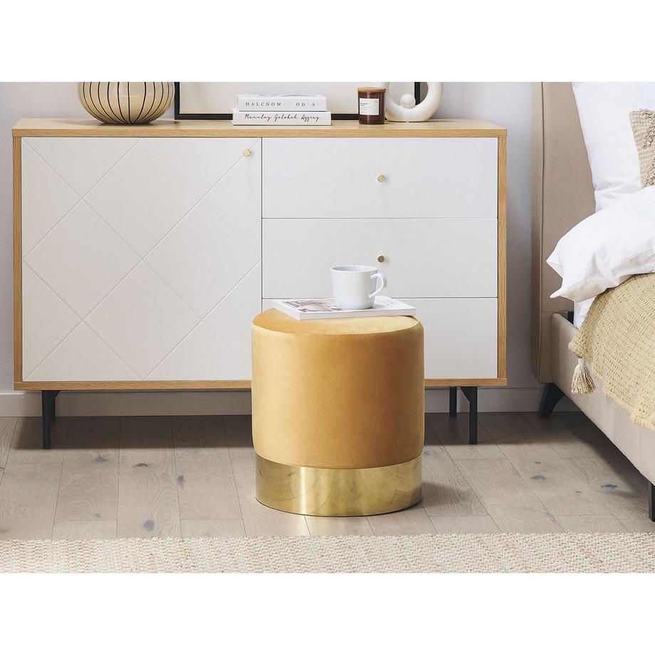 Beliani Pouf en Velours Glamour SOPHIA  