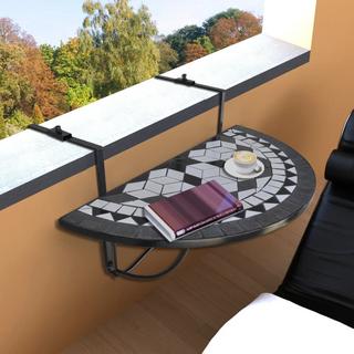 VidaXL Table de balcon céramique  