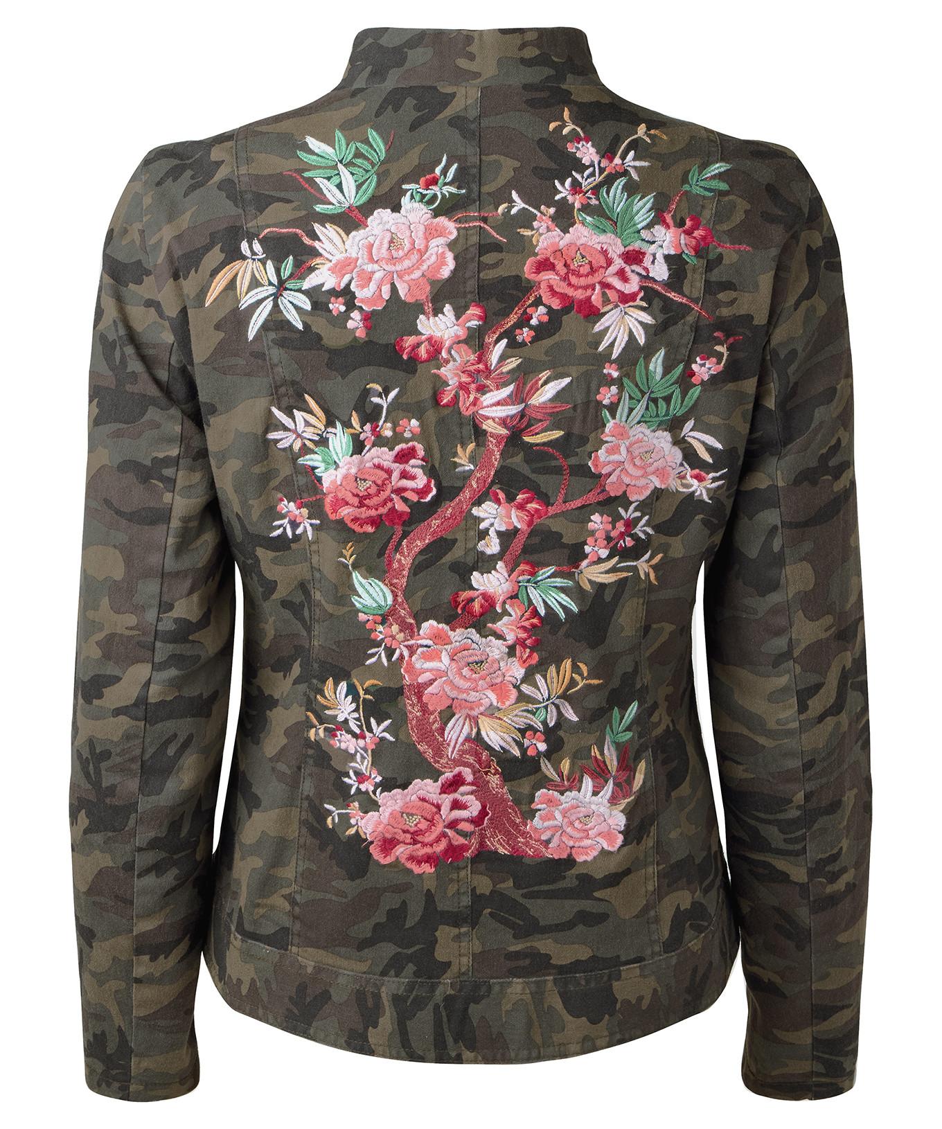 Joe Browns Tarnjacke mit Blumenmuster  