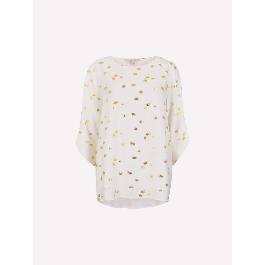 APRICOT Oversize Oberteil mit goldenem Fächerprint  