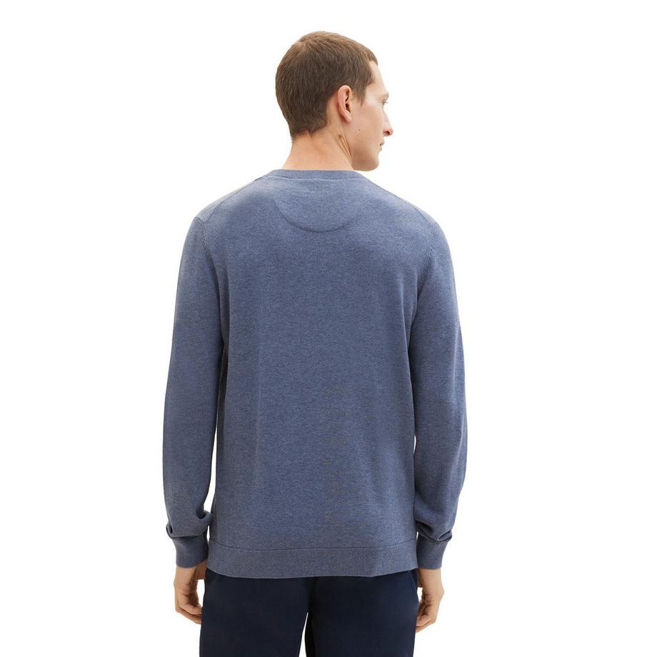 TOM TAILOR Pull col rond coupe regular  