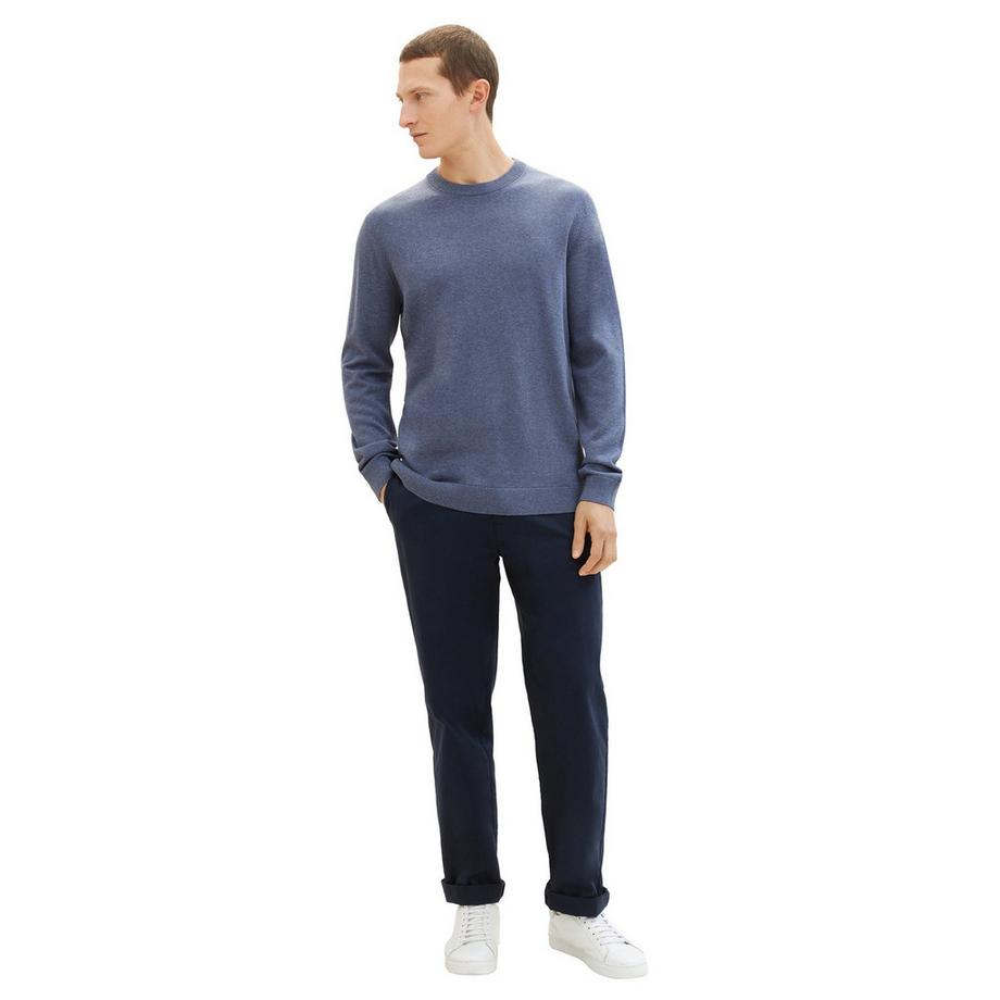 TOM TAILOR Pull col rond coupe regular  