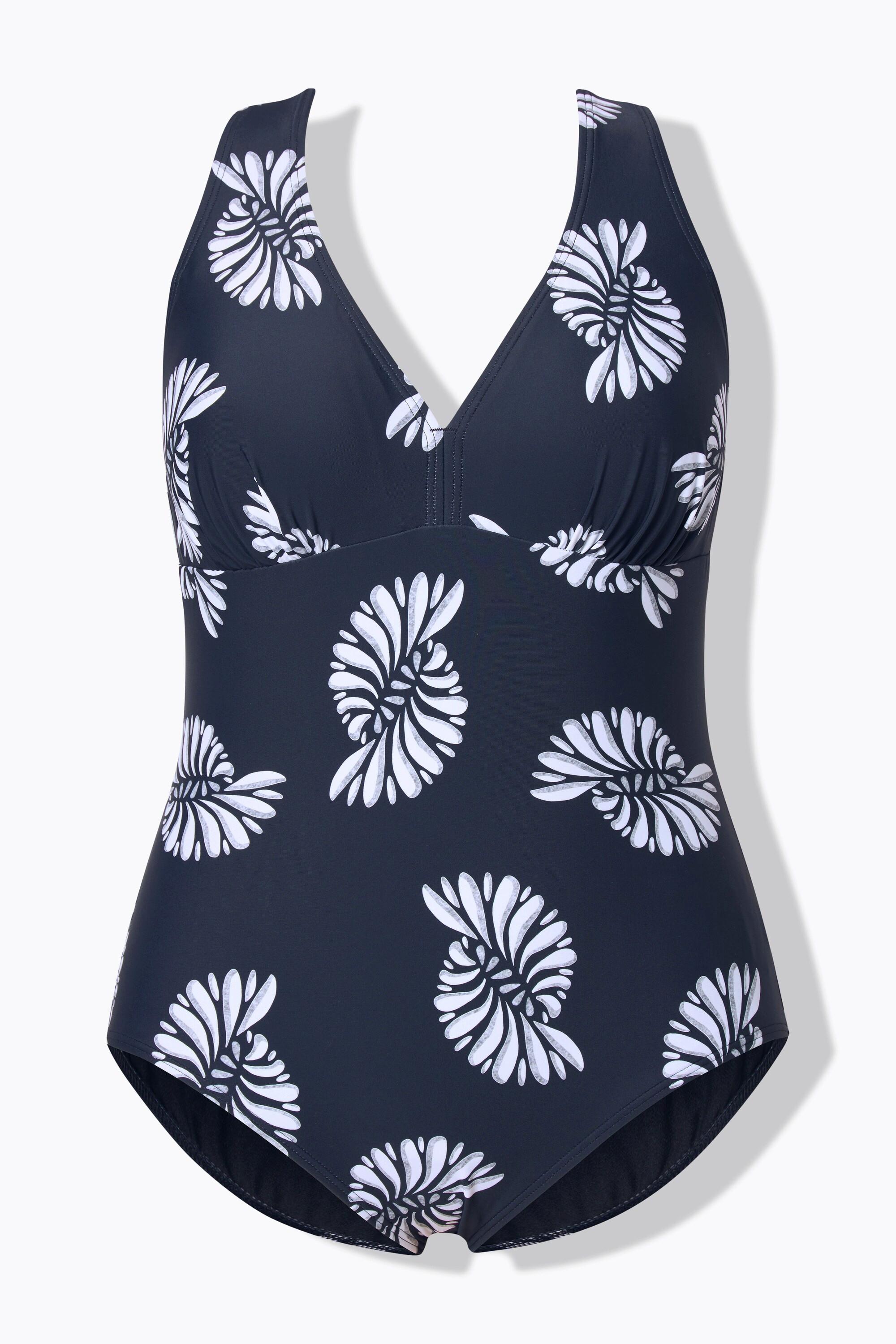 Ulla Popken Badeanzug Makramee Einsatz Softcups Recycelt  