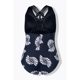 Ulla Popken Badeanzug Makramee Einsatz Softcups Recycelt  