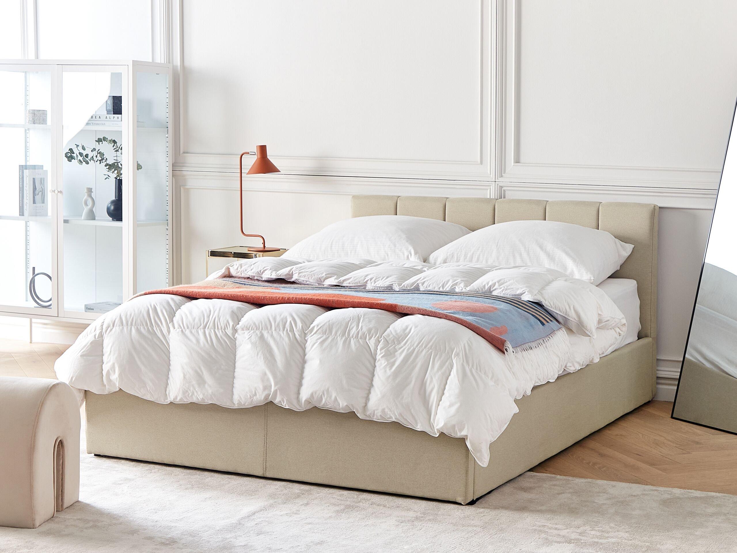 Beliani Bett mit Bettkasten aus Polyester Modern DREUX  