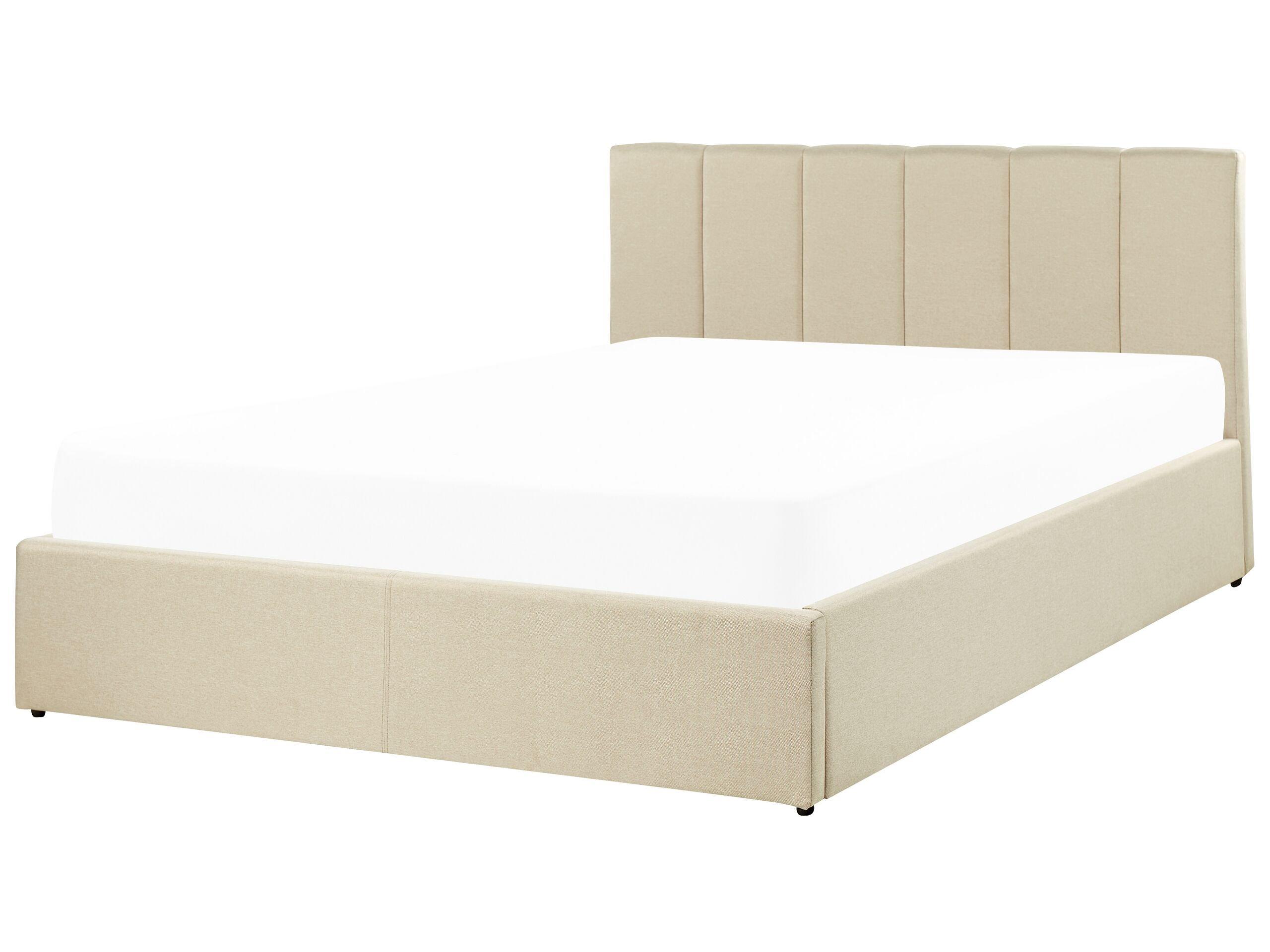 Beliani Bett mit Bettkasten aus Polyester Modern DREUX  