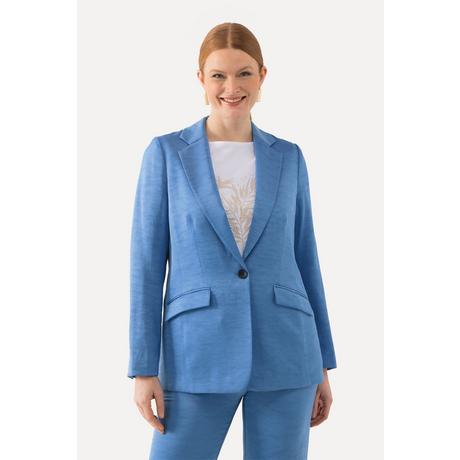 Ulla Popken Blazer strutturato collo a revers chiusura a bottone  