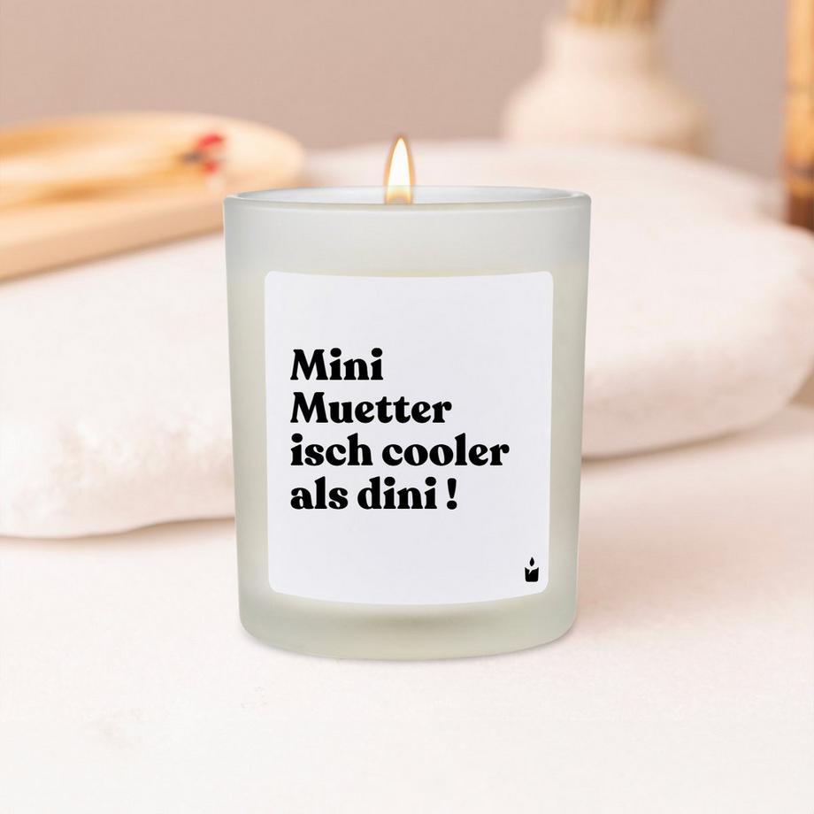 CandleHand Duftkerze Flowery Mini Muetter isch cooler als dini!  