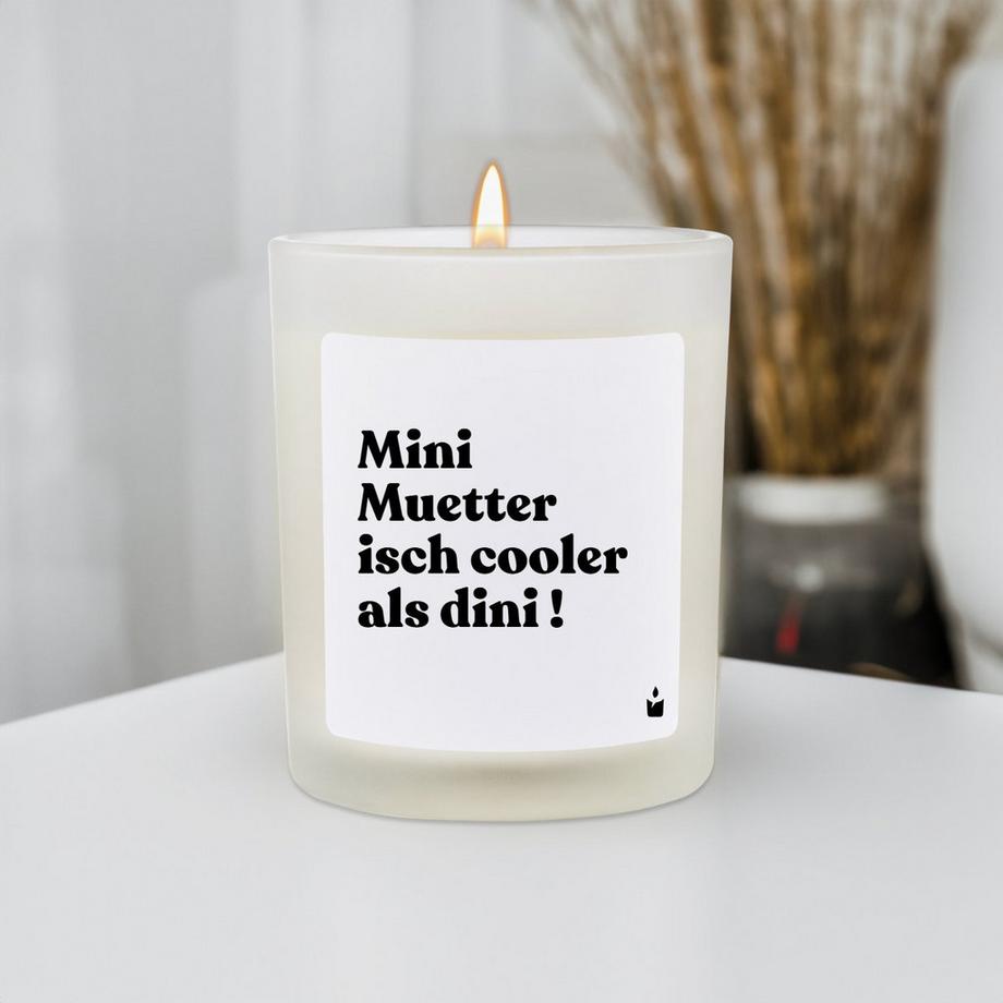 CandleHand Duftkerze Flowery Mini Muetter isch cooler als dini!  