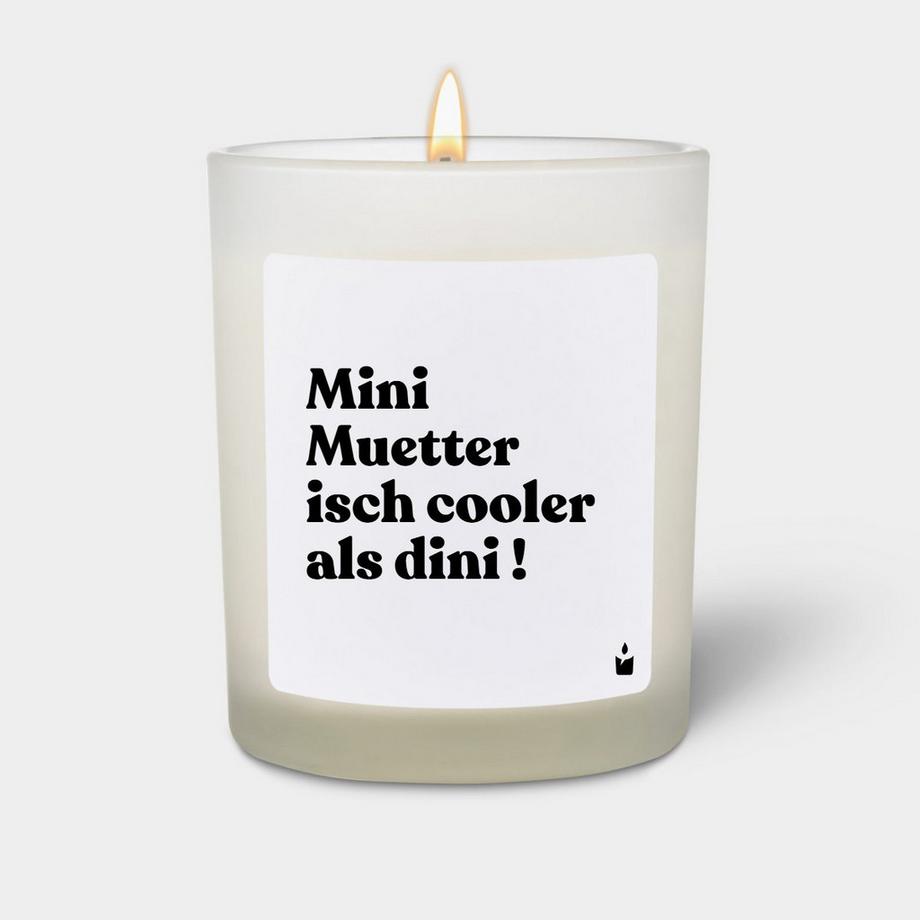 CandleHand Duftkerze Flowery Mini Muetter isch cooler als dini!  
