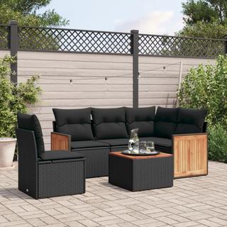 VidaXL Ensemble de canapés de jardin rotin synthétique  