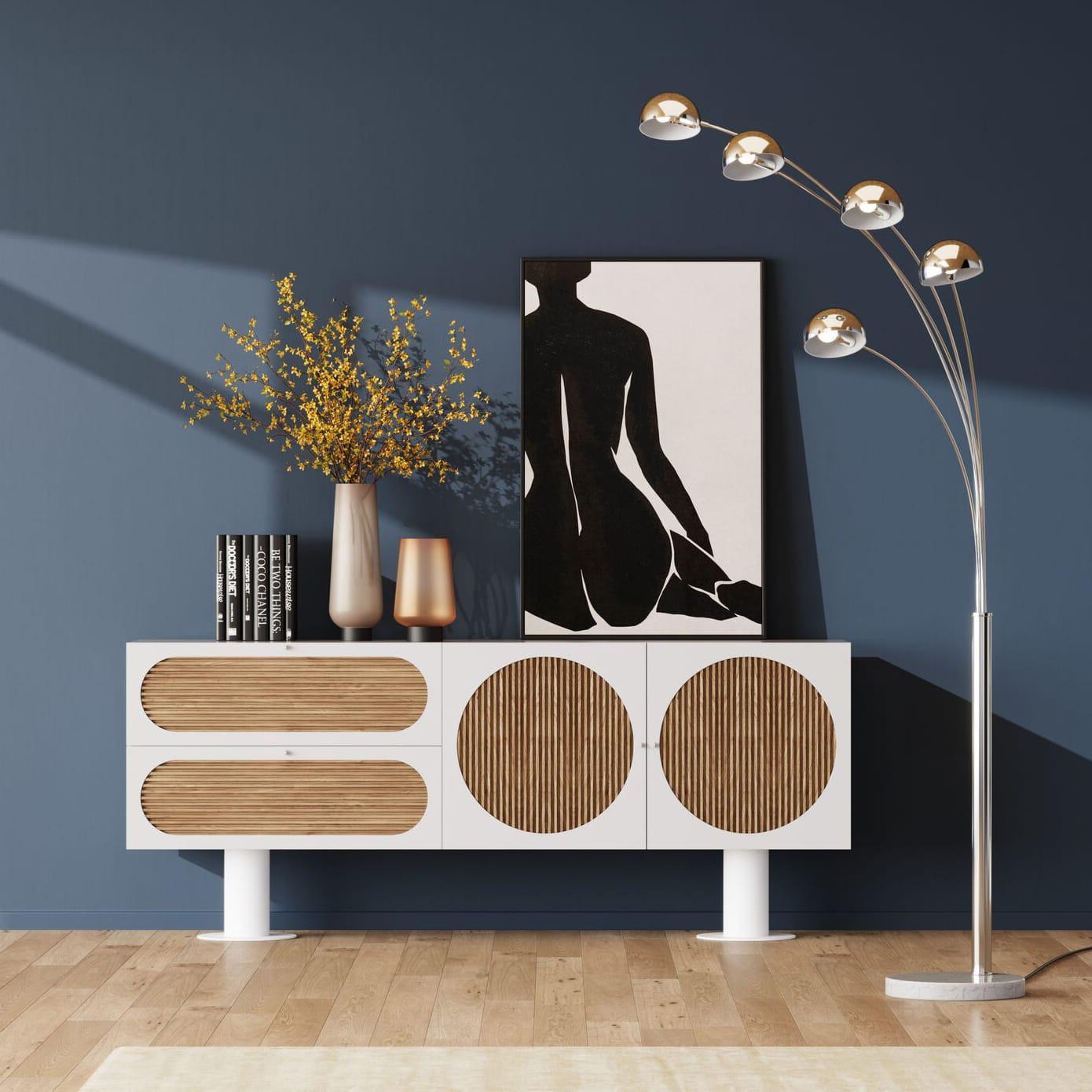 KARE Design Credenza Atomic white 183x76  