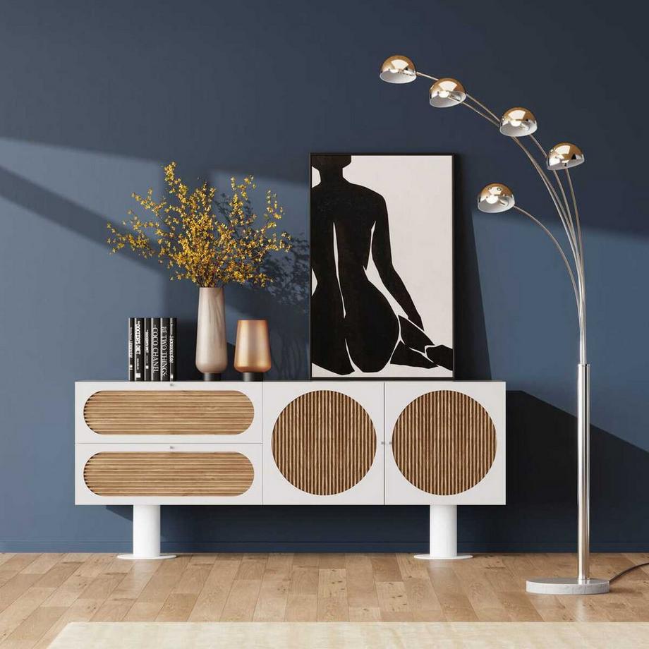 KARE Design Sideboard Atomic blanc 183x76  
