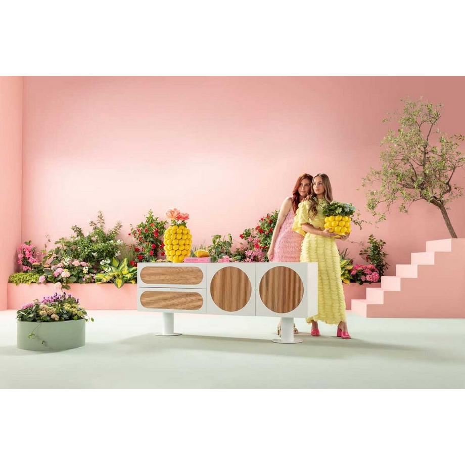 KARE Design Sideboard Atomic blanc 183x76  