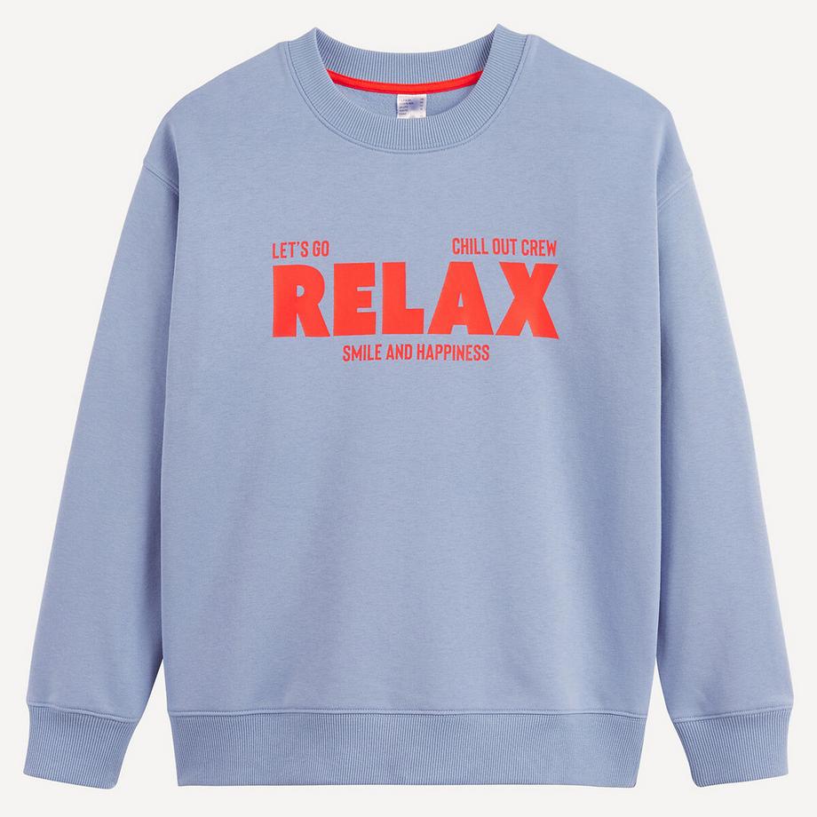 La Redoute Collections  Sweatshirt mit Rundhalsausschnitt aus Molton 