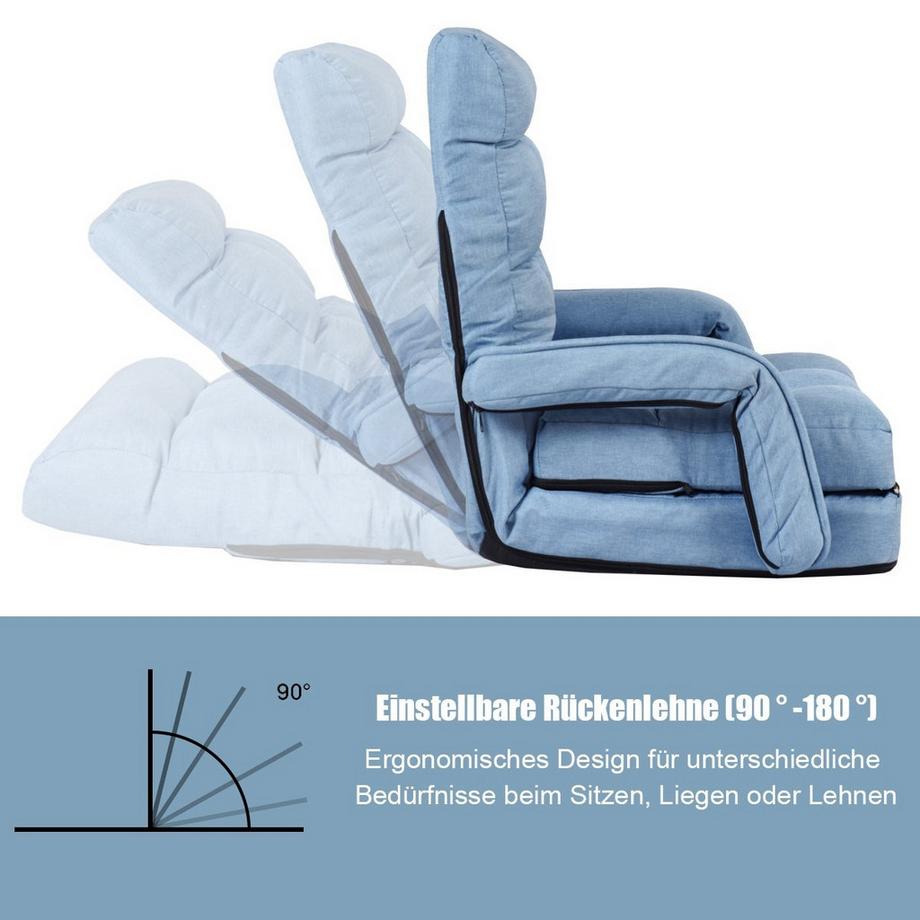 Northix Verstellbares Schlafsofa mit Armlehne  