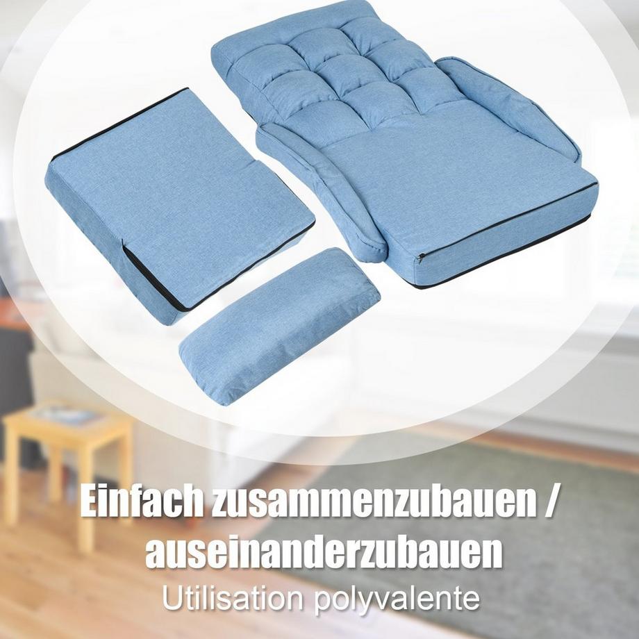 Northix Verstellbares Schlafsofa mit Armlehne  