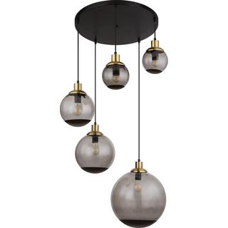 mutoni Lampada a sospensione Potter in metallo nero opaco 5xE27  