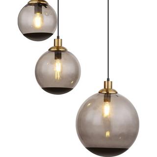 mutoni Lampada a sospensione Potter in metallo nero opaco 5xE27  