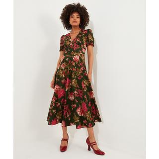 Joe Browns  Robe Col V Florale Rétro 