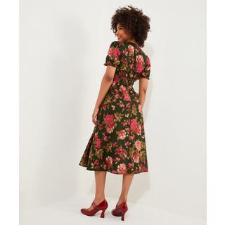 Joe Browns  Robe Col V Florale Rétro 