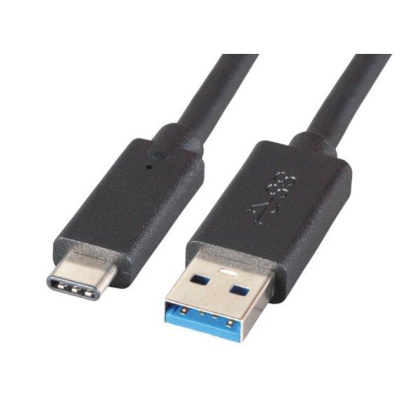 M-CAB  7200450 cavo USB 1 m USB 3.2 Gen 2 (3.1 Gen 2) USB A USB C Nero 