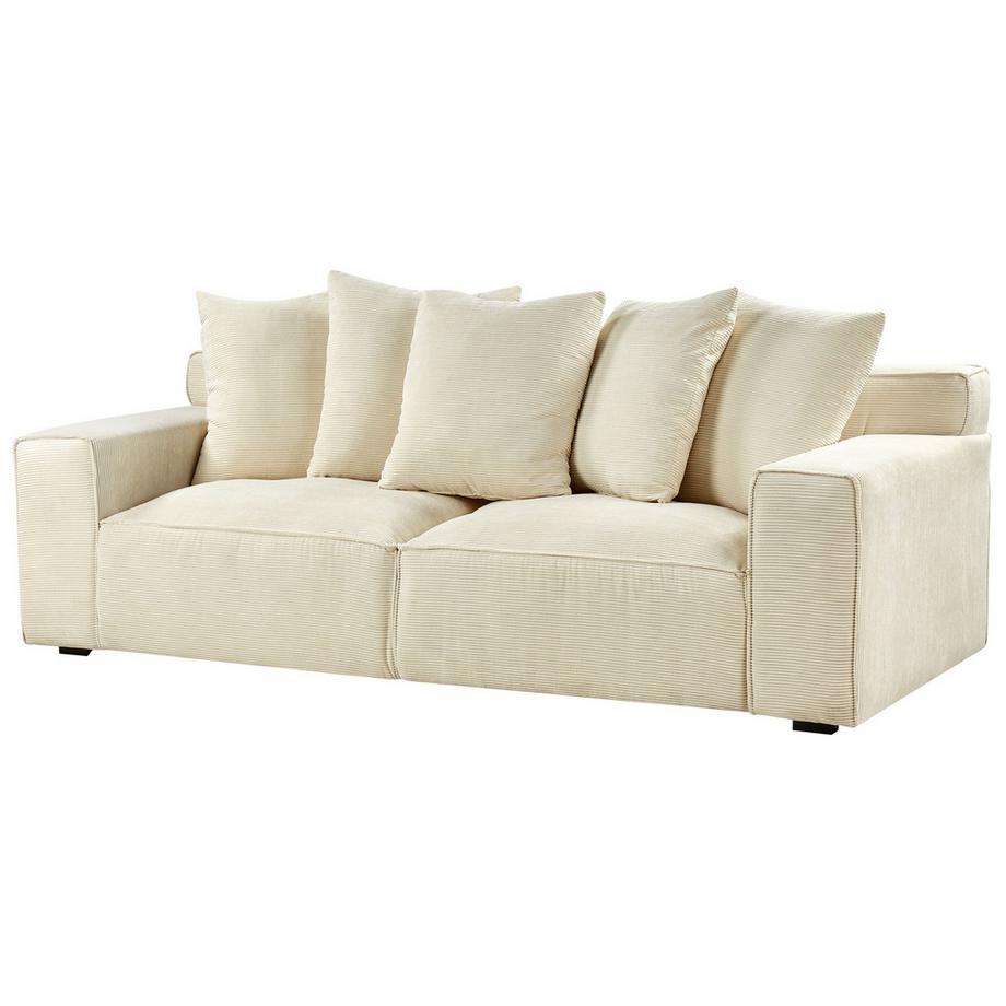 Beliani 3 Sitzer Sofa aus Cord Modern VISKAN  