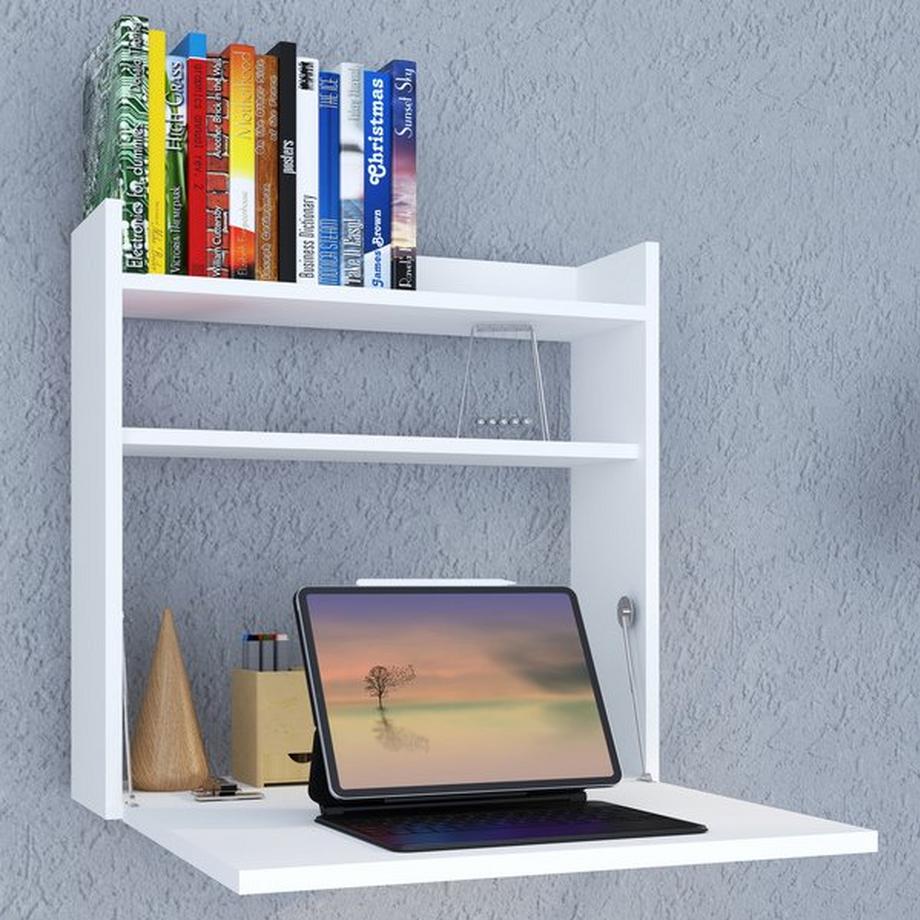 VCM Holz Hänge Klapp Schreibtisch Wandschreibtisch Computertisch Ablage Dralis  