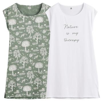 Lot de 2 chemises de nuit en coton