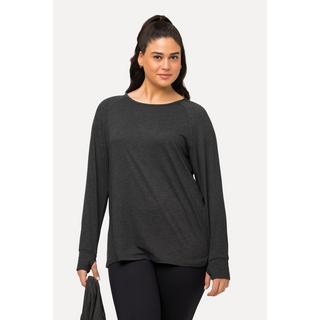 Ulla Popken  Sweater, Loop, Rundhals, Langarm, extraweich, Daumenloch 